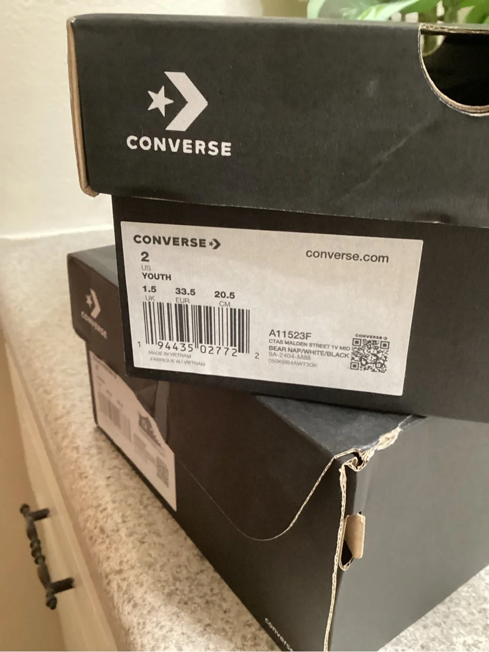 Converse High Top Sneakers in Dark Blue with White Accents